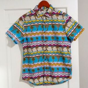 🌴Zipcode🌴 - Men's Multicolor Palm Tree S/S Button Down